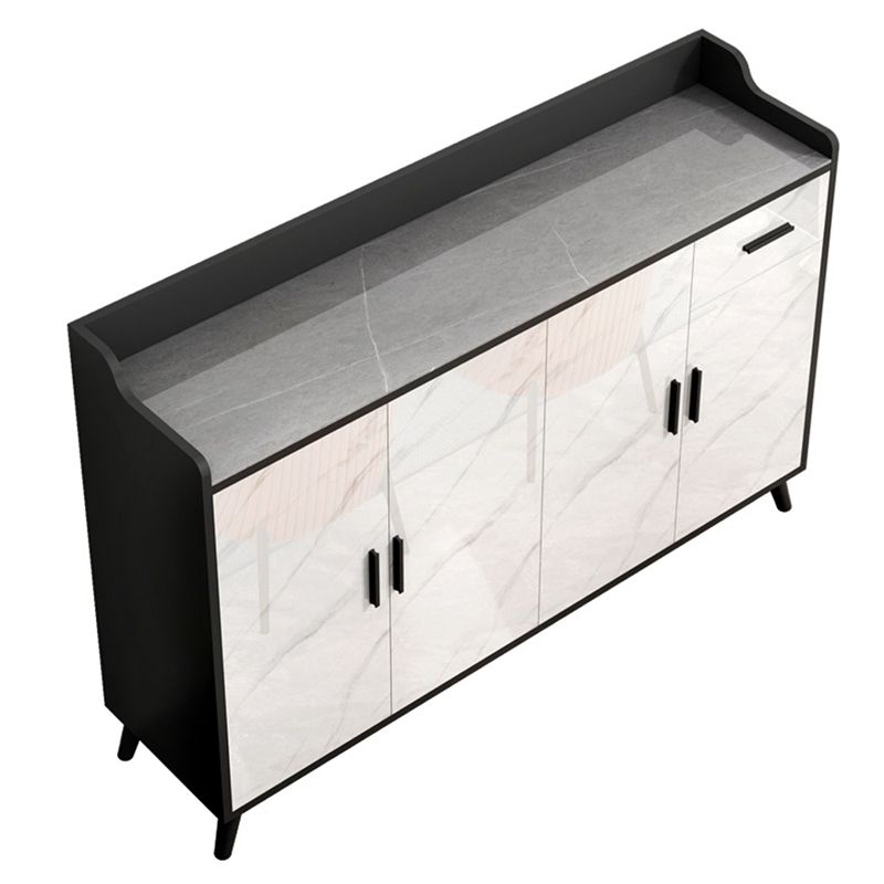 Contemporary Stone Sideboard 1 Drawer Sideboard Cabinet with Adjustable Shelves