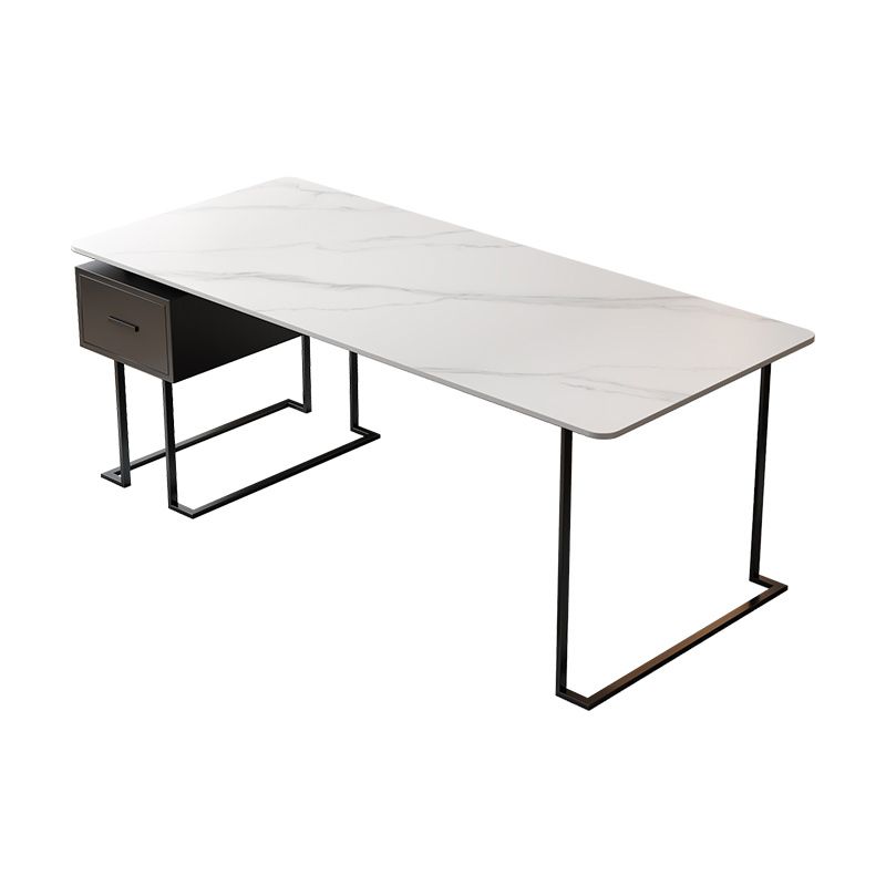 Rectangle Sintered Stone Working Desk Modern Office Table with Drawer