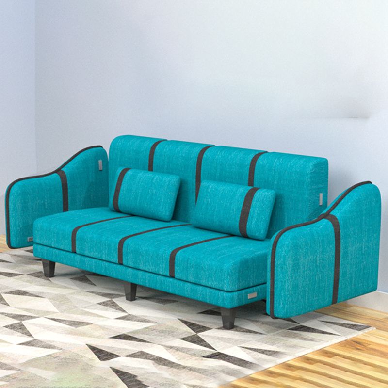 Sofá de asiento de cojín de tela simple convertible moderna para sala de estar para sala de estar