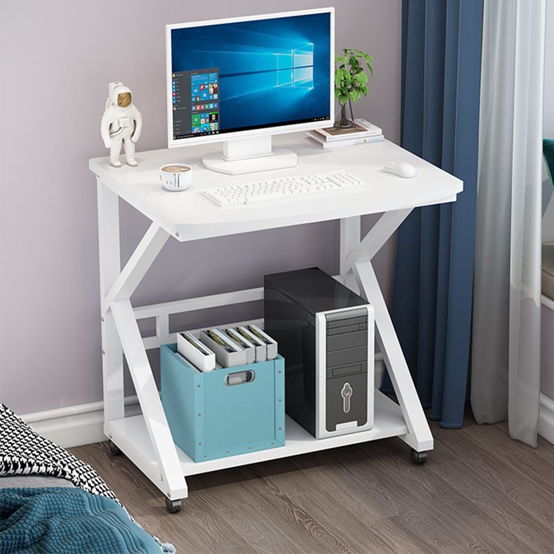 Modern Writing Desk Wooden 21" Wide Standing Desk with Caster Wheel