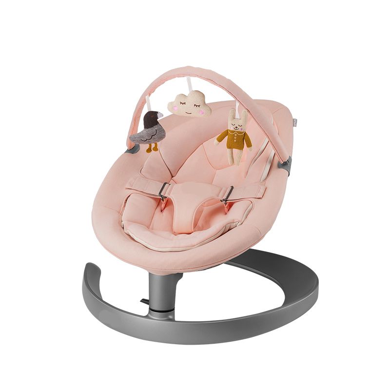 Contemporary Rocking Metal Folding Oval Adjustable Bassinet for Baby