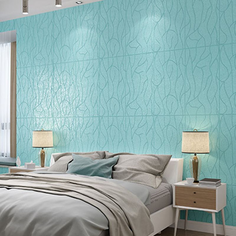 Modern Wall Tile PVC 3D Embossed Peel and Press Waterproof Indoor Wall Panel