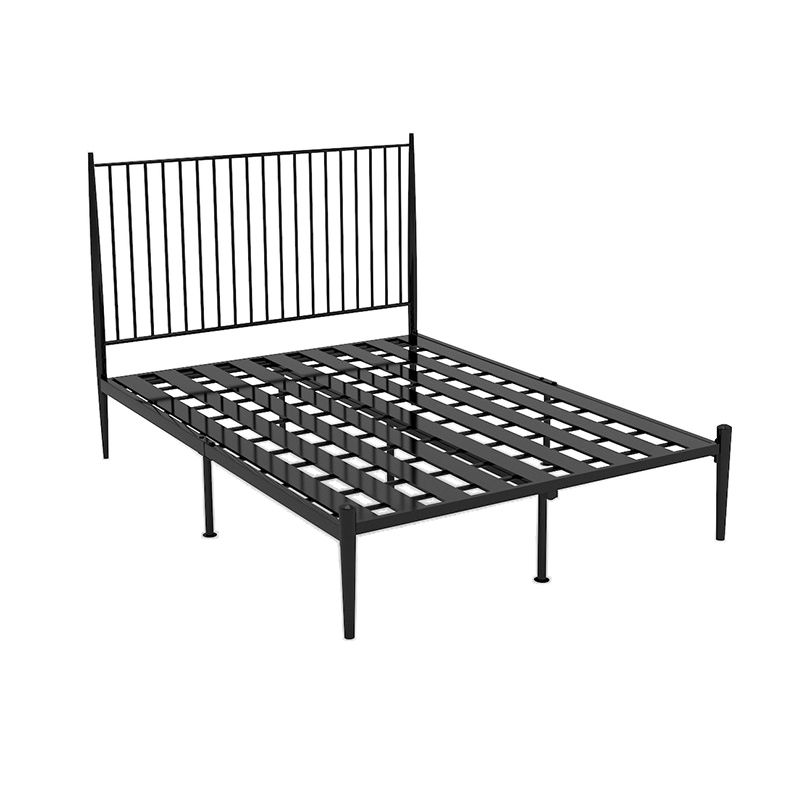 Modern and Contemporary Metal Slat Headboard Princess Iron Bed