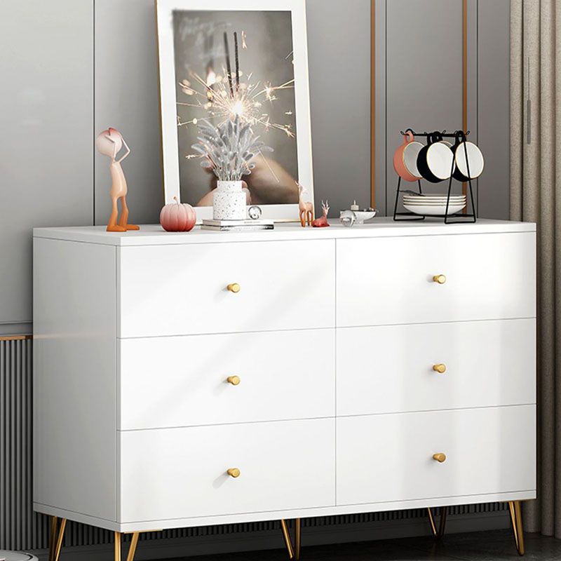 Living Room Engineered Wood Buffet Modern White Buffet Stand with Drawers