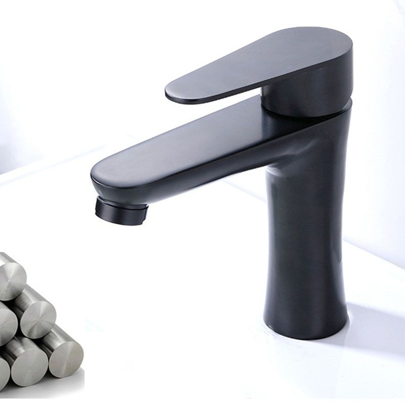 Contemporary Stainless Steel Vessel Faucet Lever Handles Low Arc Vessel Faucet