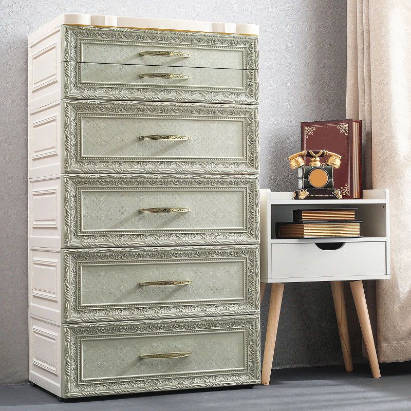 Modern Chest Kids Nightstand Plastic Nursery Dresser for Kids Room