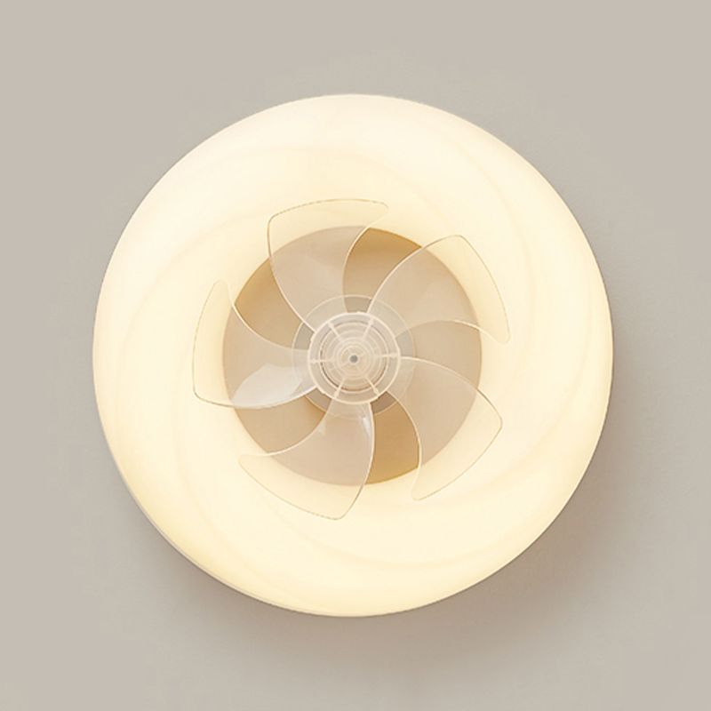 Nordic Style Ceiling Fan Lamp Round Shape Ceiling Fan Light for Children's Room