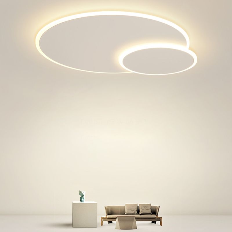 Modern Round Ceiling Mount Light LED Ceiling Light with Acrylic Shade for Bedroom