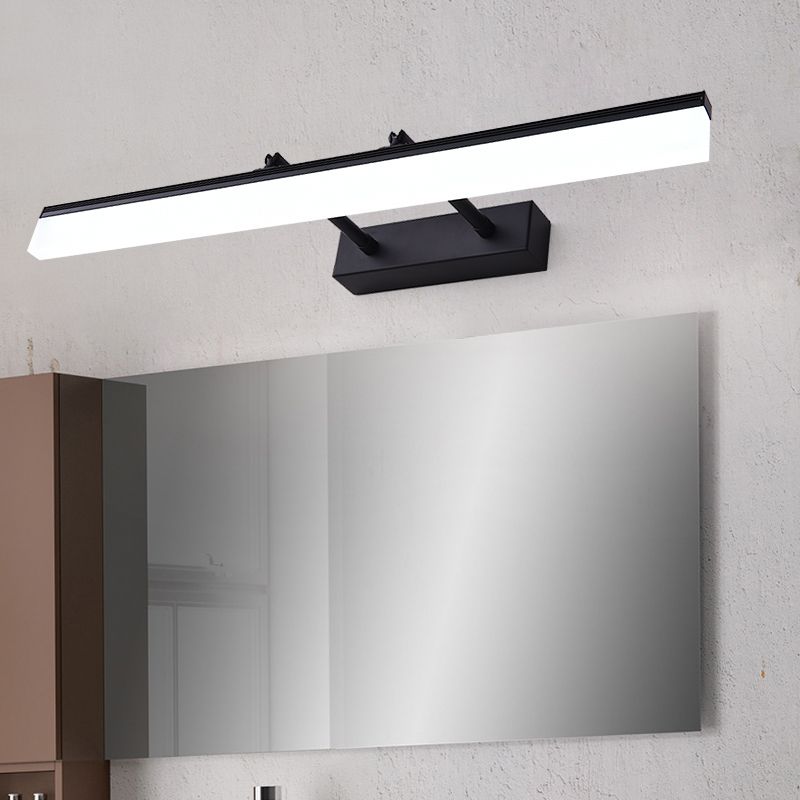 Metal Linear Wall Mount Lighting Modern 1 Light Swing Arm Mirror Wall Mount Light Fixture