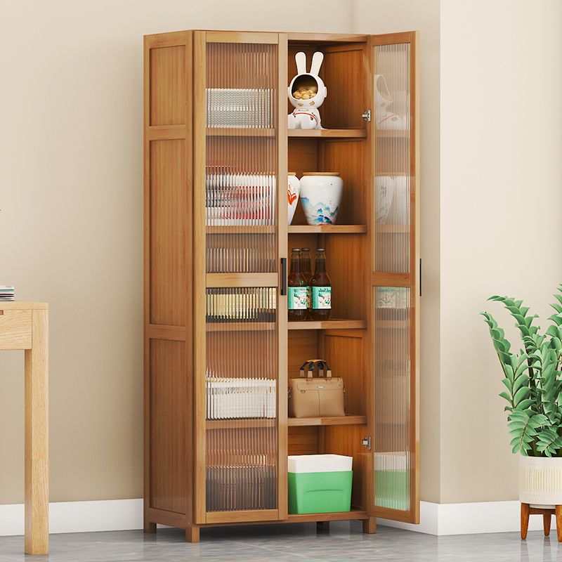 Contemporary Display Stand Bamboo Buffet Cabinet for Dining Room