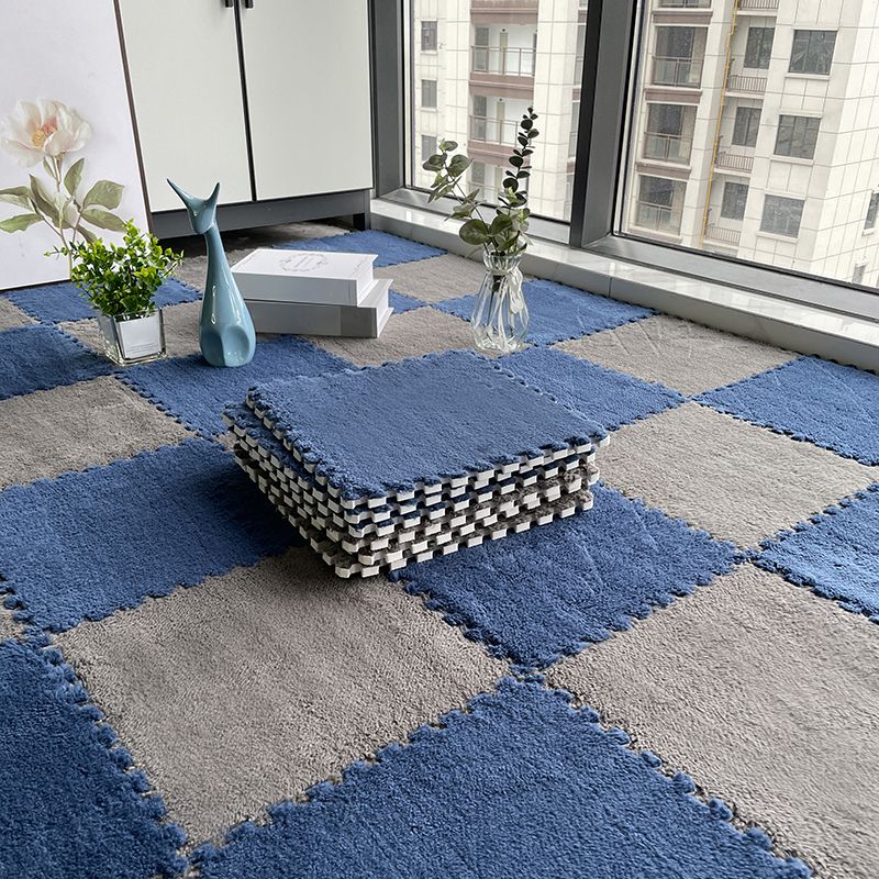 Dark Color Level Loop Carpet Tile Non-Skid Interlocking Bedroom Carpet Tiles