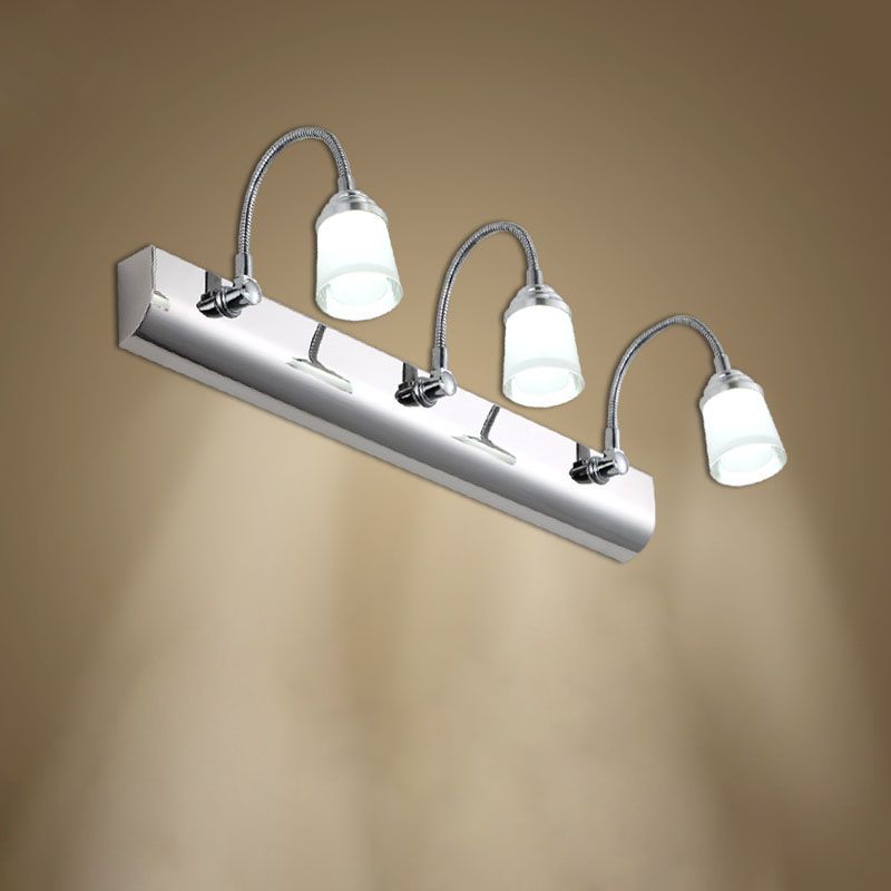 Maloderables apliques de luz de pared de tocador de luz montado en la pared ajustable al metal para el baño