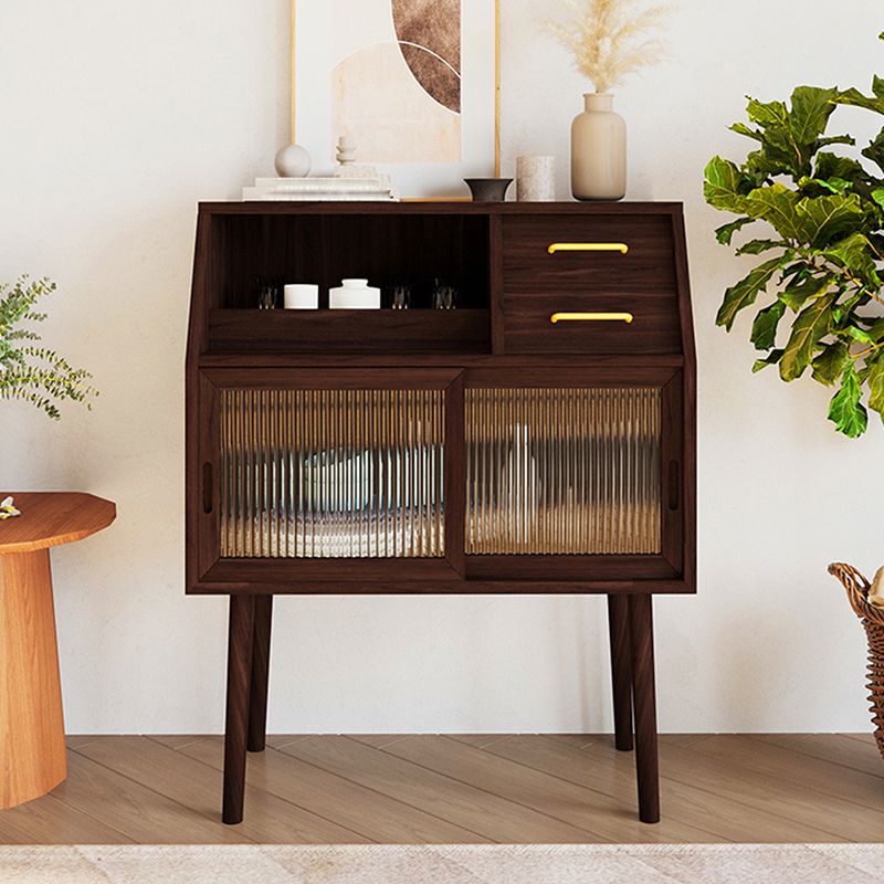 Modern Style 2 Drawers Sideboard Solid Wood Server for Dining Room