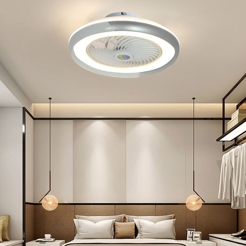 Metal Ceiling Fan Light Modern Style Ceiling Fan Lighting for Bedroom