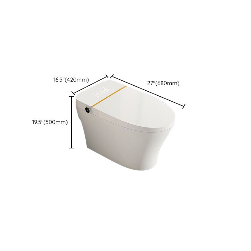 Minimalistic White Temperature Control Bidet Elongated Toilet Seat Bidet with Heated Seat