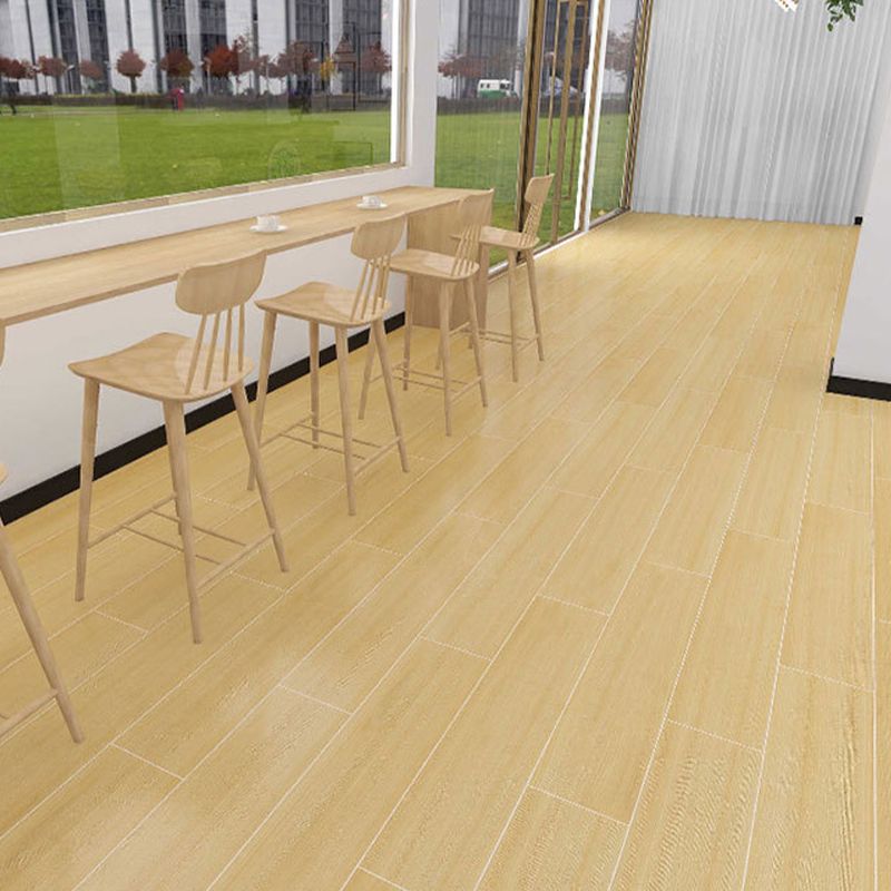 Modern Style Floor Tile Solid Color Straight Edge Wooden Effect Rectangle Floor Tile