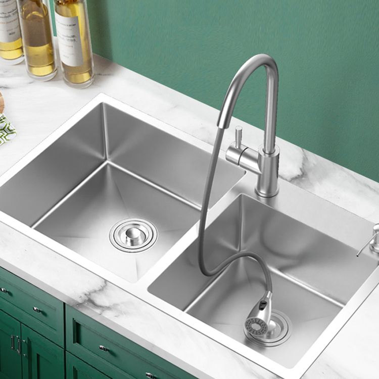 Classic Style Kitchen Sink Stainless Steel Drop-In Noise-cancelling Design Kitchen Sink