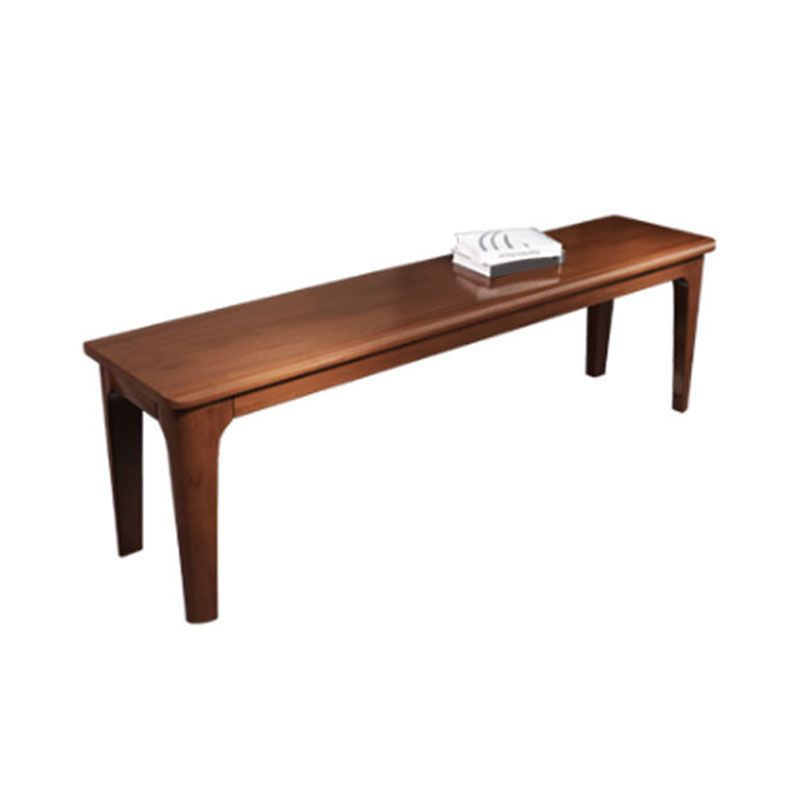 Contemporary Rubber Wood Bedroom Bench 17.3" Height Seating Bench with Legs