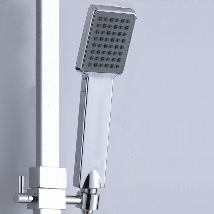 Modern Handheld Supercharged Shower Head Square Turbo Spray Head