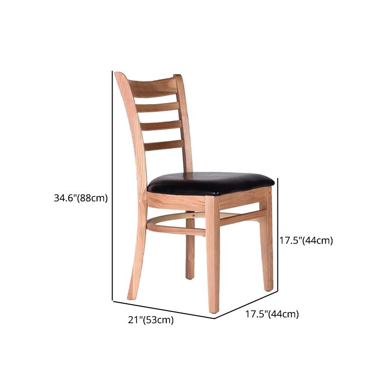 Modern Armless Dining Chairs Wooden Side Kitchen Chairs for Home