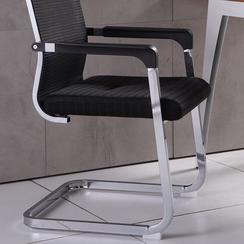 Modern Black and Orange Steel Desk Chair with Mid and High Back Home Office Chair