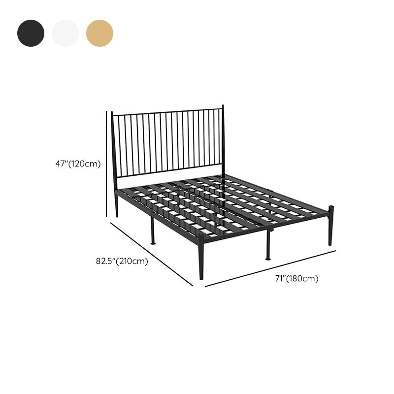 Modern and Contemporary Metal Slat Headboard Princess Iron Bed