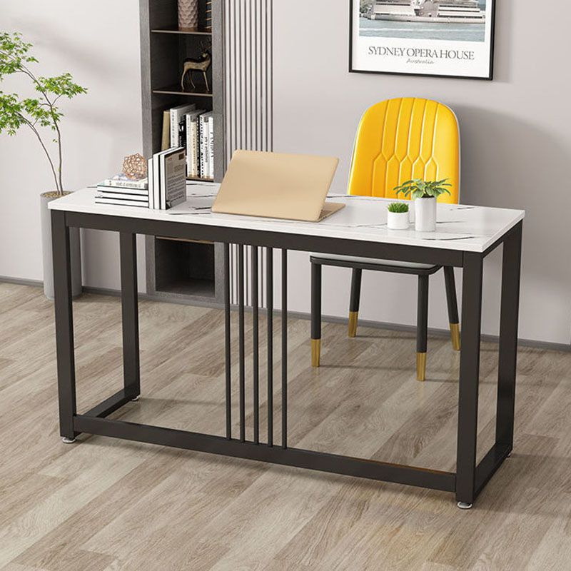 15.7 Inch Wide Writing Desk Rectangular Glam Wooden Office Desk