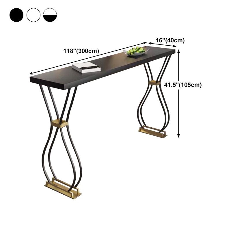 Modern Style Wood Top Counter Table 42-inch Height Table for Living Room