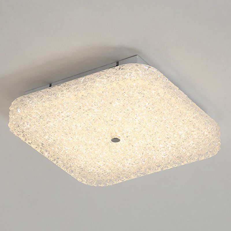 Minimalist Geometric Flush Ceiling Light Fixture Crystal 1 Light Flush Mount Lights