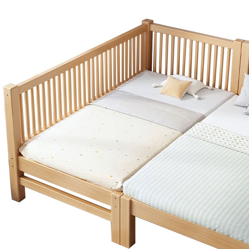 Solid Wood Kids Bed No Theme Natural Toddler Bed with Mattress