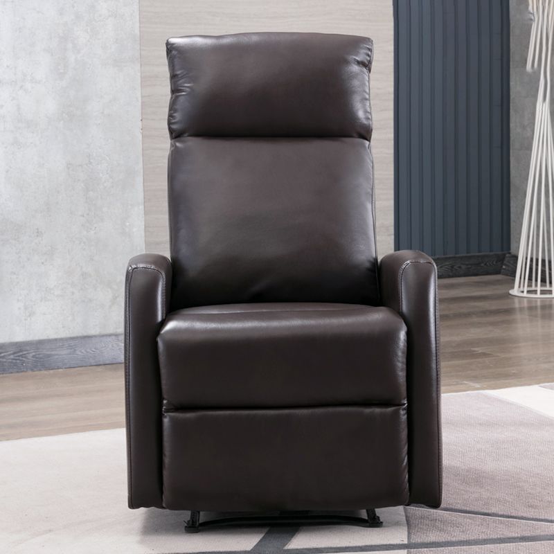 Solid Color Upholstered Standard Recliner Faux Leather Recliner Chair