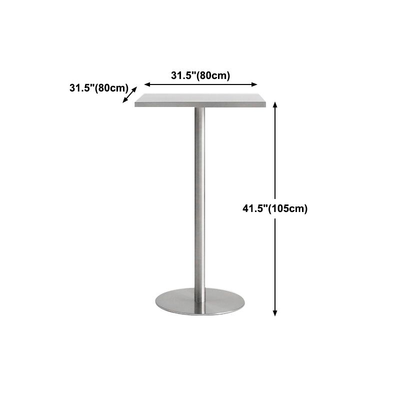 Industrial Style Stainless Steel Bar Table 42-inch Height Table for Coffee Shop