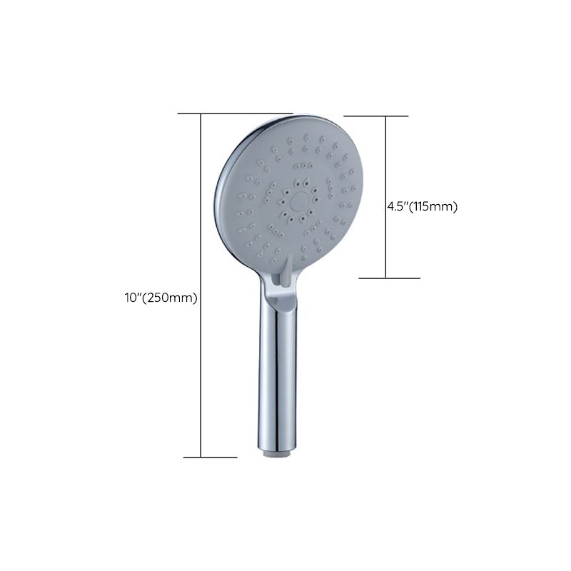 Silver Shower Head Combo Metal Modern 5-Spray Patterns Shower Heads