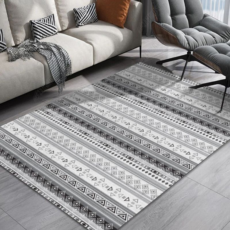 Classic Southwestern Rug Tribal Pattern Carpet Polyester Stain Resistant Rug for Home Decoration