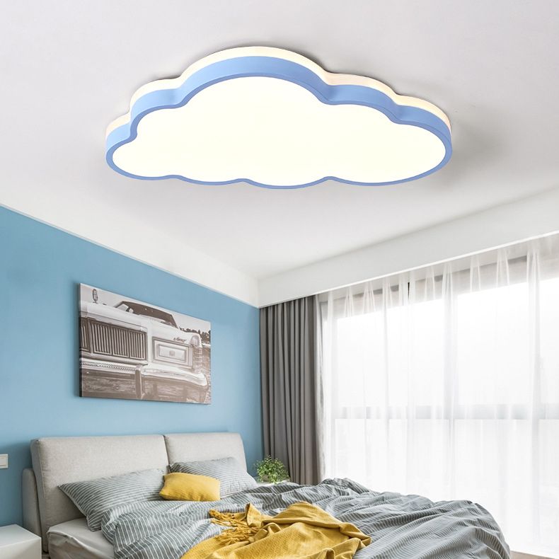 Cloud Flush Mount Ceiling Light 1 Light Acrylic Nordic Flush Mount Ceiling Light for Bedroom