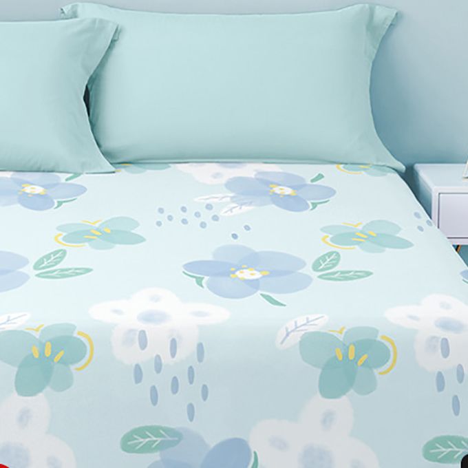 Sheet Sets Cotton Floral Printed Wrinkle Resistant Breathable Super Soft Bed Sheet Set