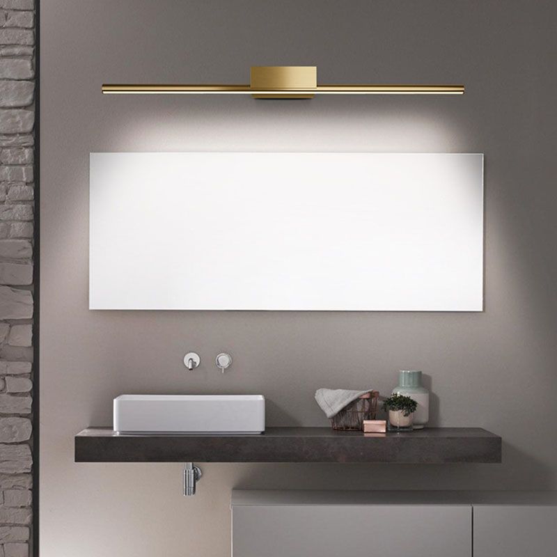 Gold Linear Wall Light in Modern Style Metal LED Vanity Wall Light for Bathroom