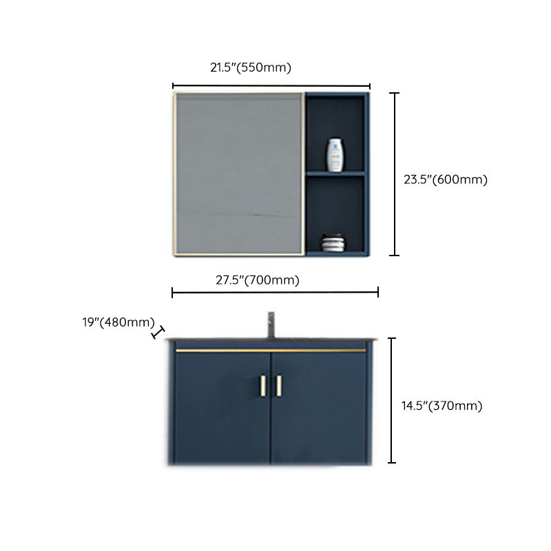 Modern Wall-mounted Bathroom Vanity Cabinet with Soft Close Door