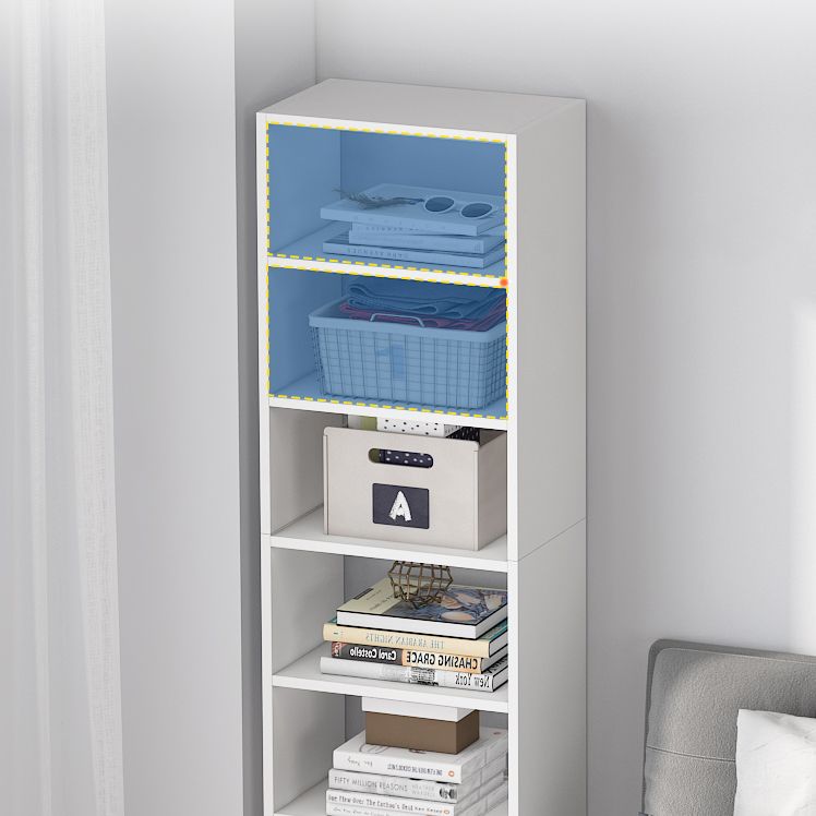 Vertical Shelf Bookcase With Shelves Closed Back Bookshelf for Office