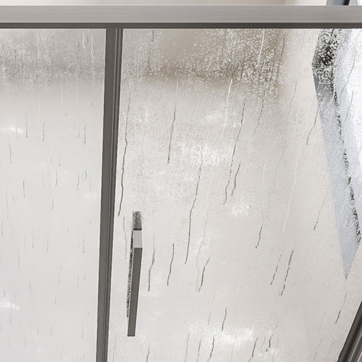 Glass and Metal Shower Door Simple One-Line Shower Bath Door