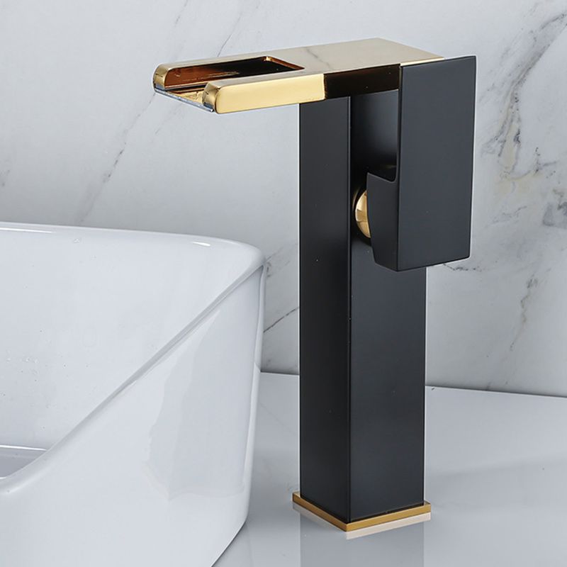 Contemporary Sink Faucet Solid Color Low Arc Bathroom Vessel Faucet