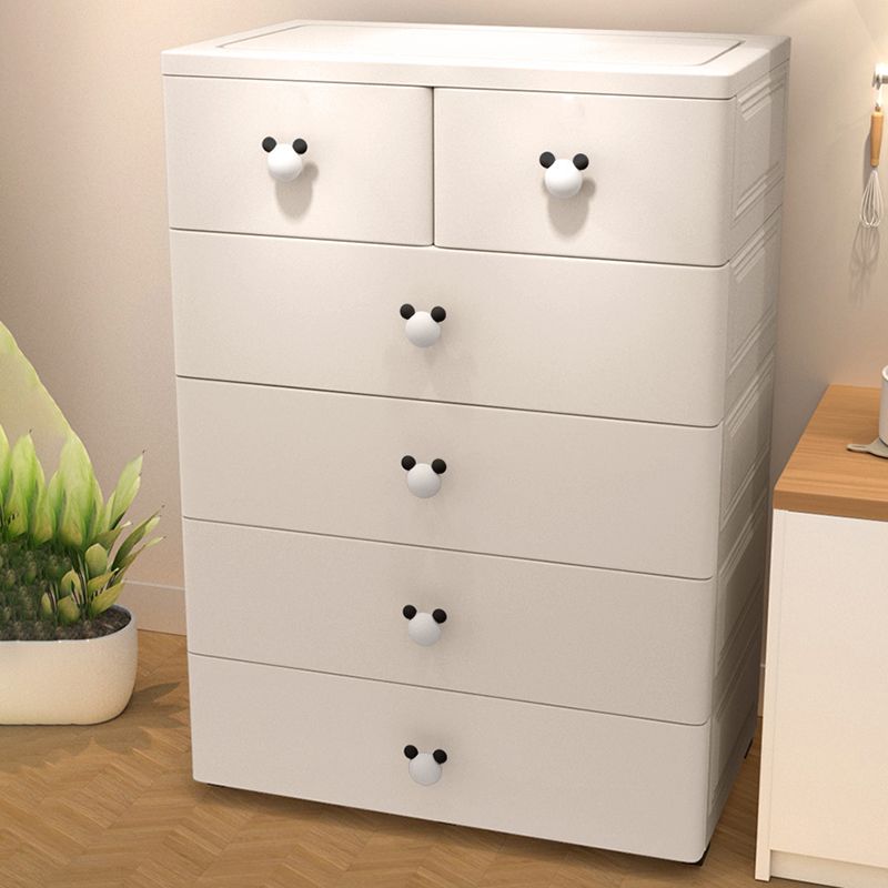 Modern Kids Nightstand Vertical Nursery Dresser with 6 Drawers