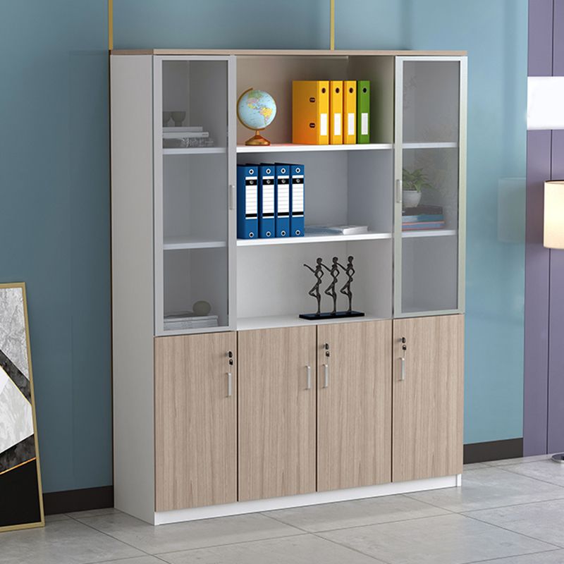 Wood File Cabinet Storage Shelves Vertical File Cabinet with Lock for Home or Office