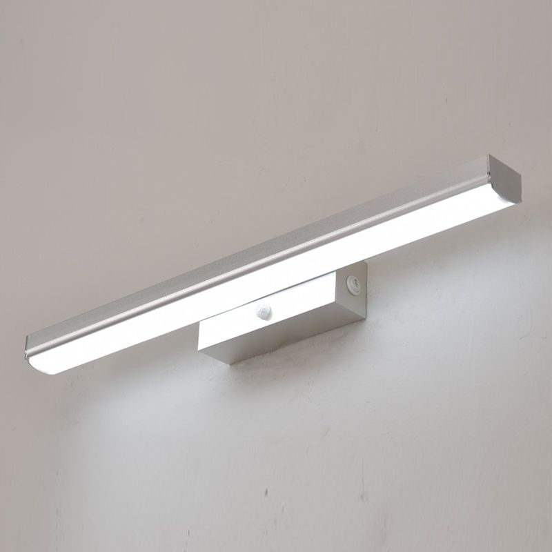 Strip Shape Wall Lighting Modern Style Metal 1 Light Sconce Lamp for Bathroom