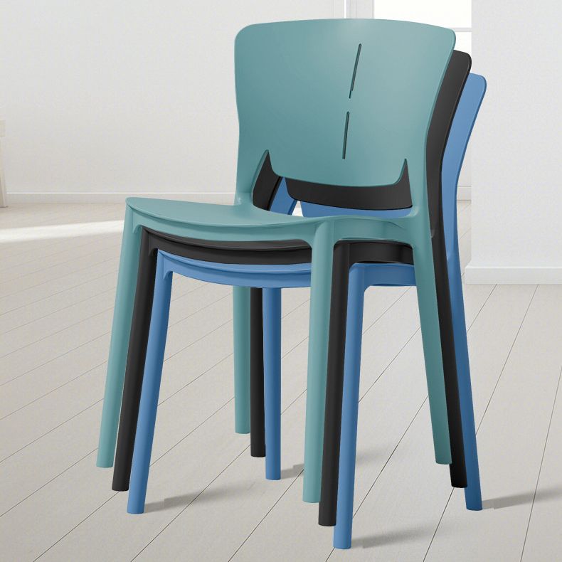 Contemporary Style Chairs Armless Chair for Kitchen with Plastic Legs