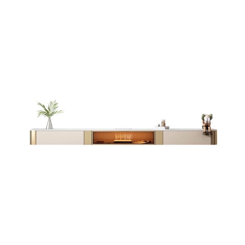 Glam Stone TV Console Wall-mounted TV Stand with Storage for Living Room