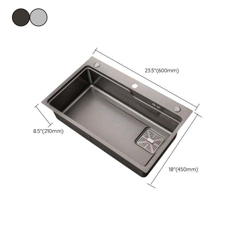 Modern Kitchen Sink Stainless Steel with Drain Assembly and Strainer Workstation Sink