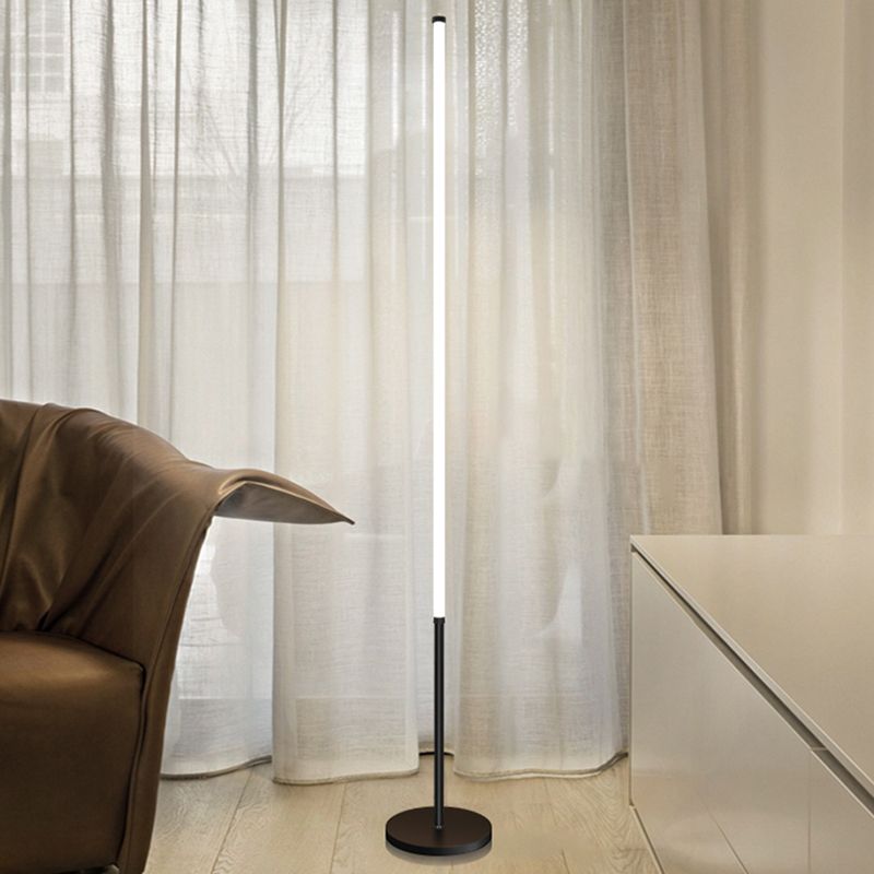 Nordic Style Strip Floor Lamp Metal 55" High LED Floor Light for Bedroom