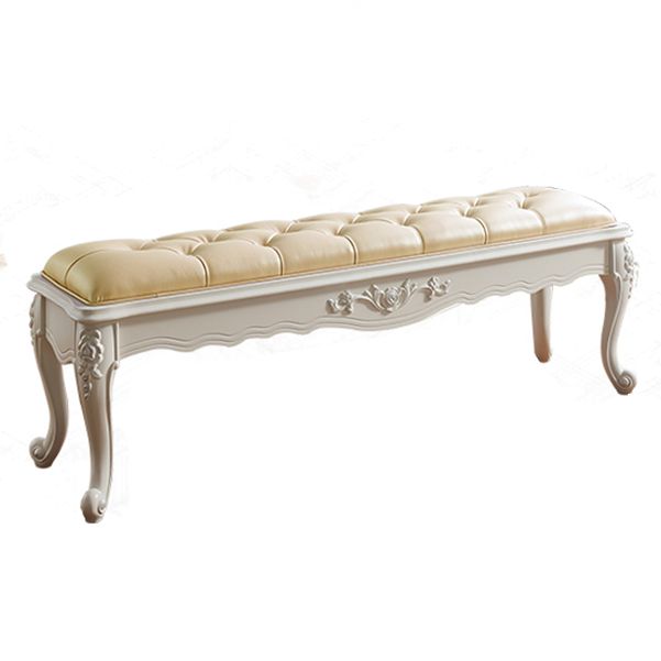 Rectangle Seating Bench Cushioned Upholstered Entryway and Bedroom Bench