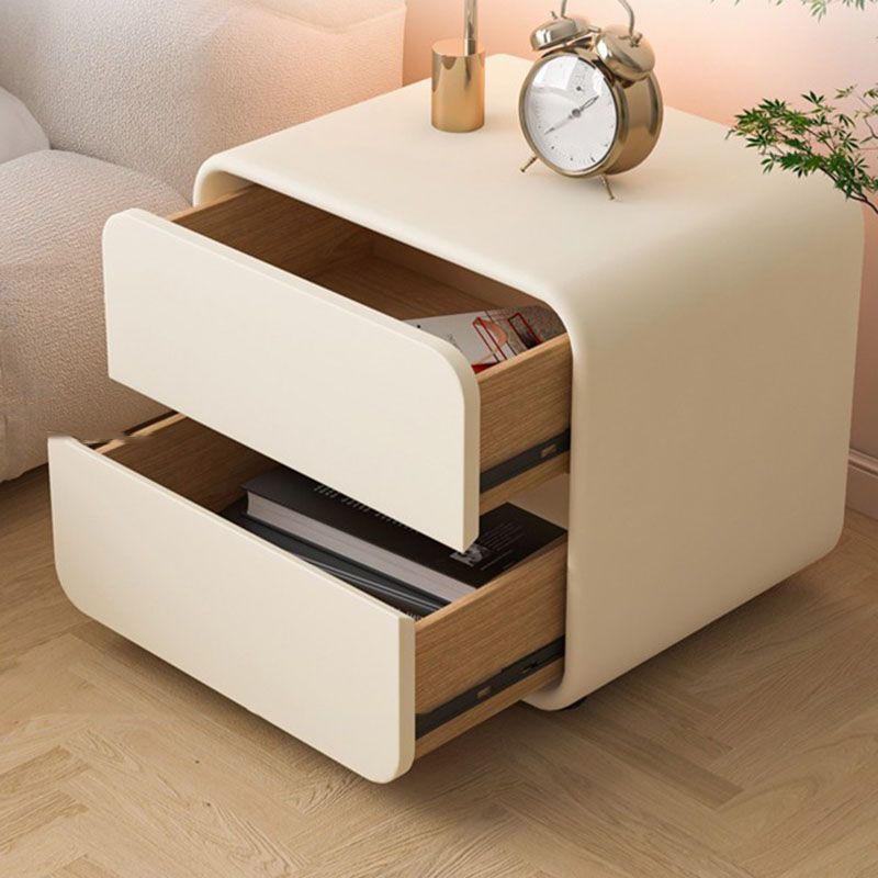 Contemporary Drawer Storage Night Table Pine Accent Table Nightstand for Bedroom